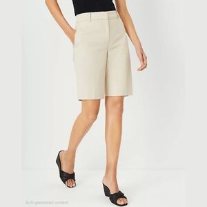 NWT Ann Taylor Boardwalk Shorts 8P Soft Khaki Mid-Rise Polished Summer Short